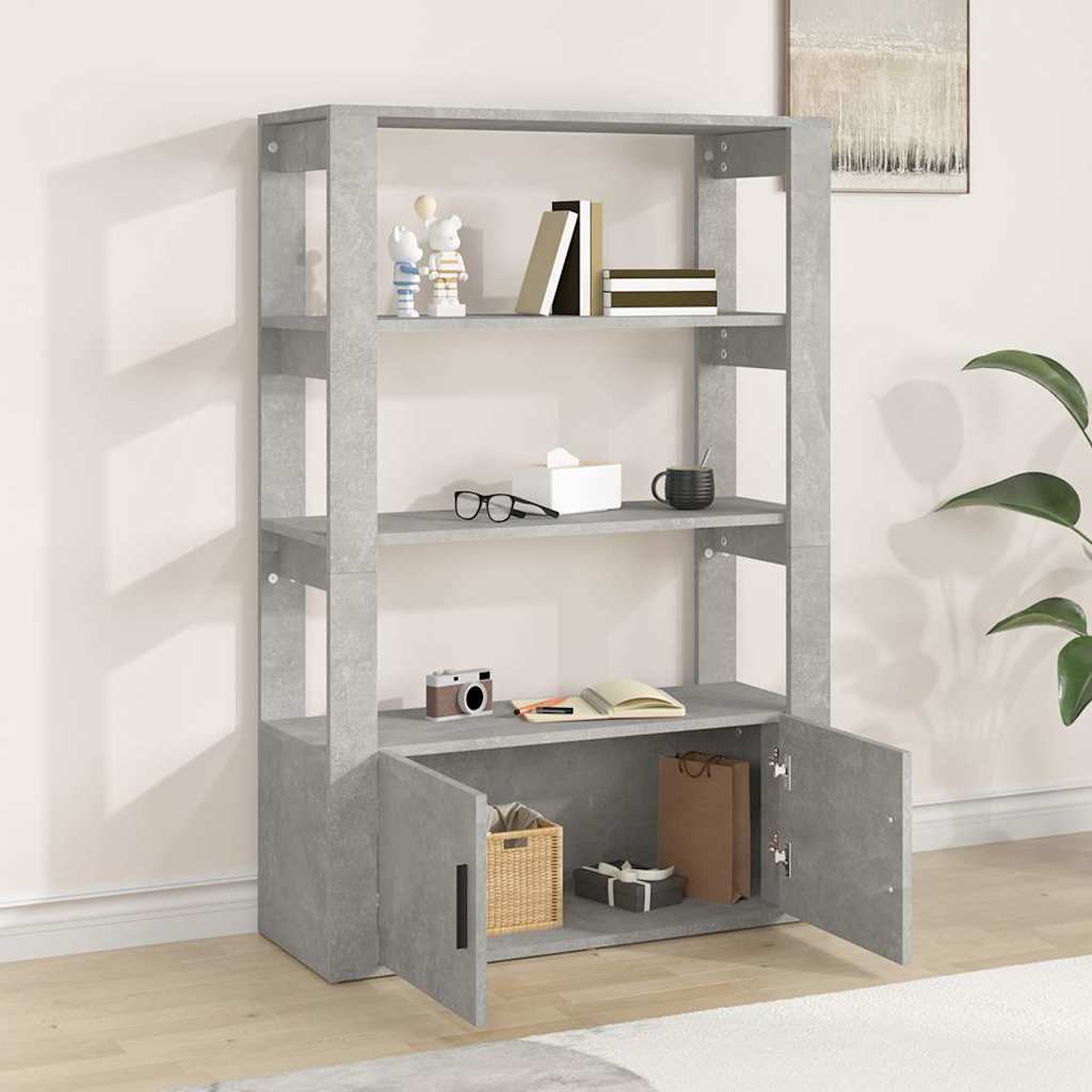Sideboard Concrete Grey 80x30x119,5 cm Engineered Wood