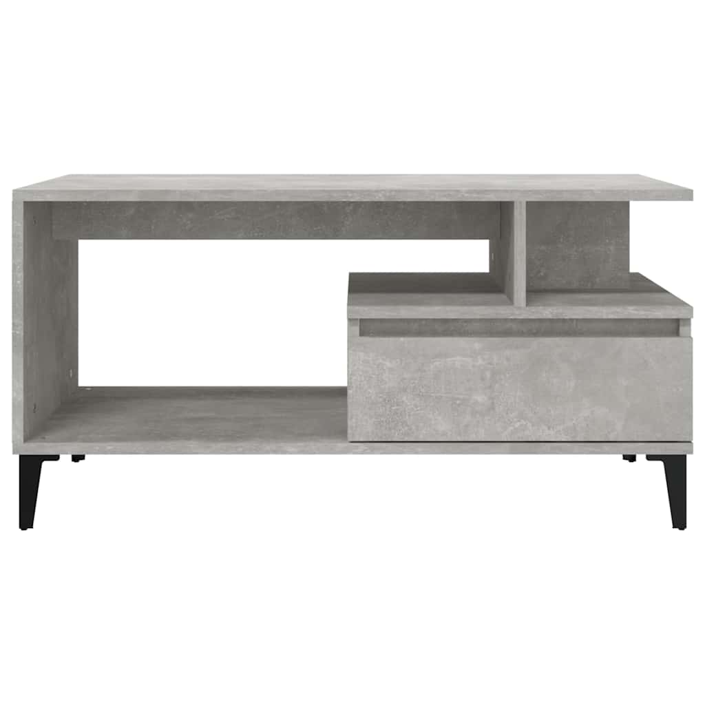 Coffee Table Concrete Grey 90x49x45 cm Engineered Wood