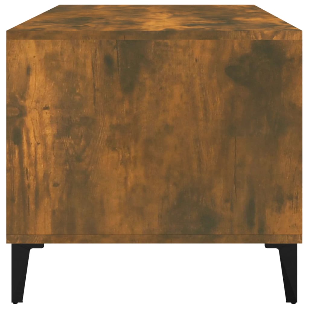 Coffee Table Smoked Oak 90x49x45 cm Engineered Wood