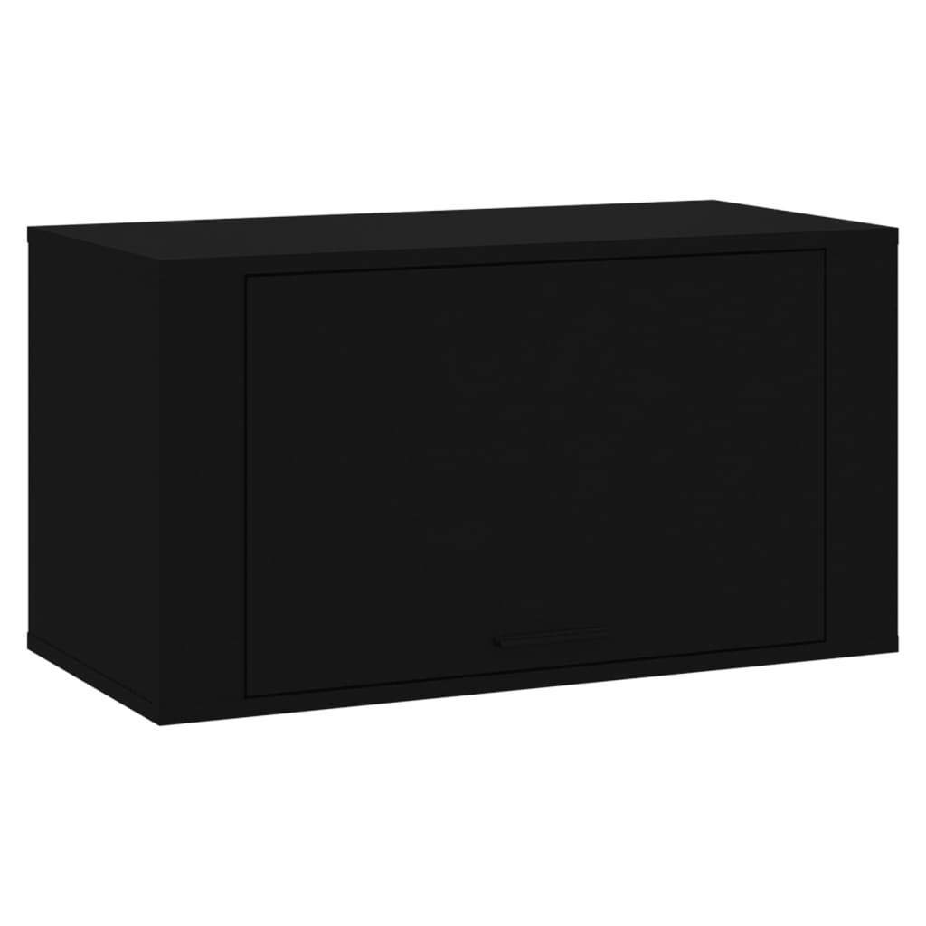 Wall-mounted Shoe Cabinet | Black | Engineered wood | Medium