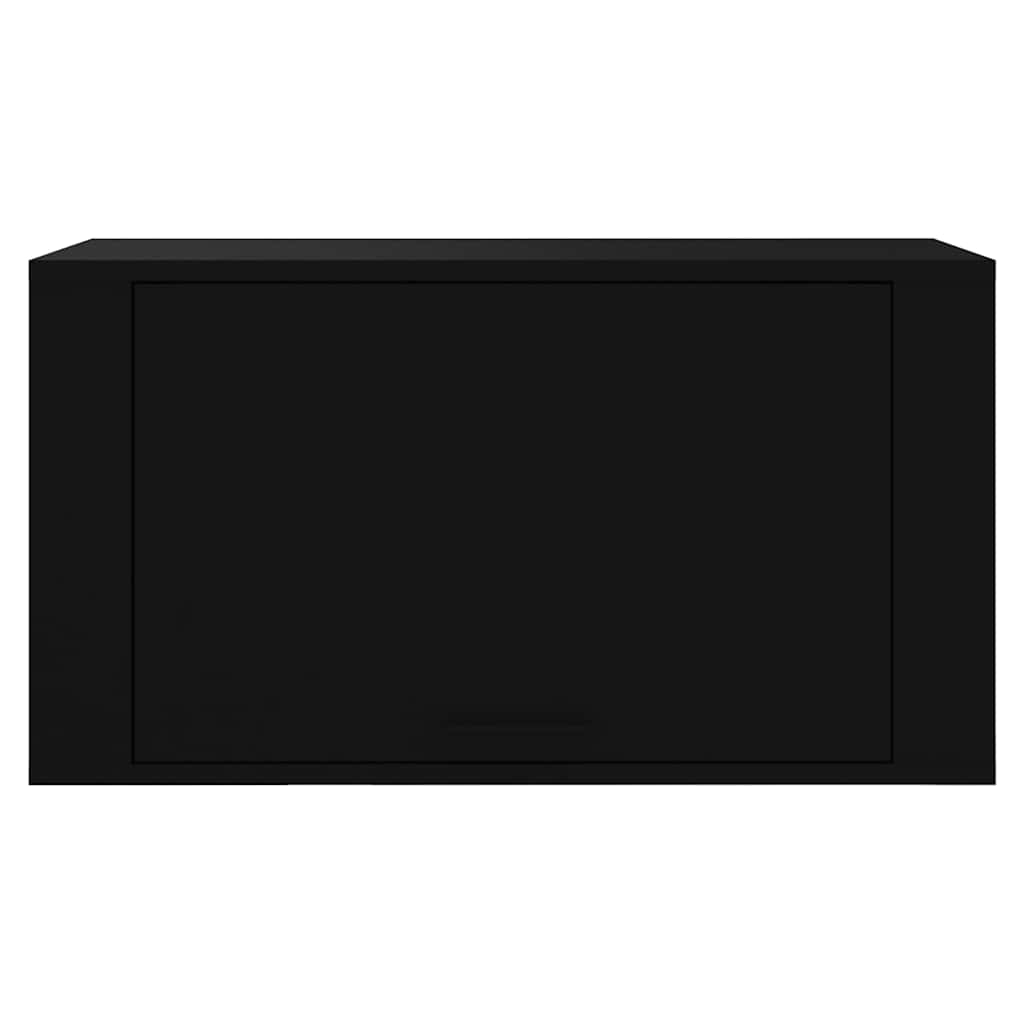 Wall-mounted Shoe Cabinet | Black | Engineered wood | Medium