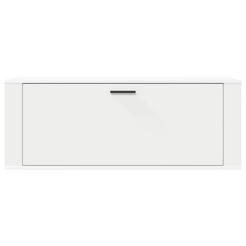Wall Shoe Cabinet White 100x35x38 cm Engineered Wood
