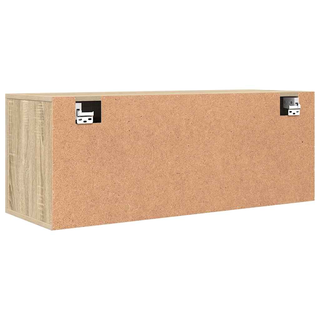 Wall Shoe Cabinet Sonoma Oak 100x35x38 cm Engineered Wood