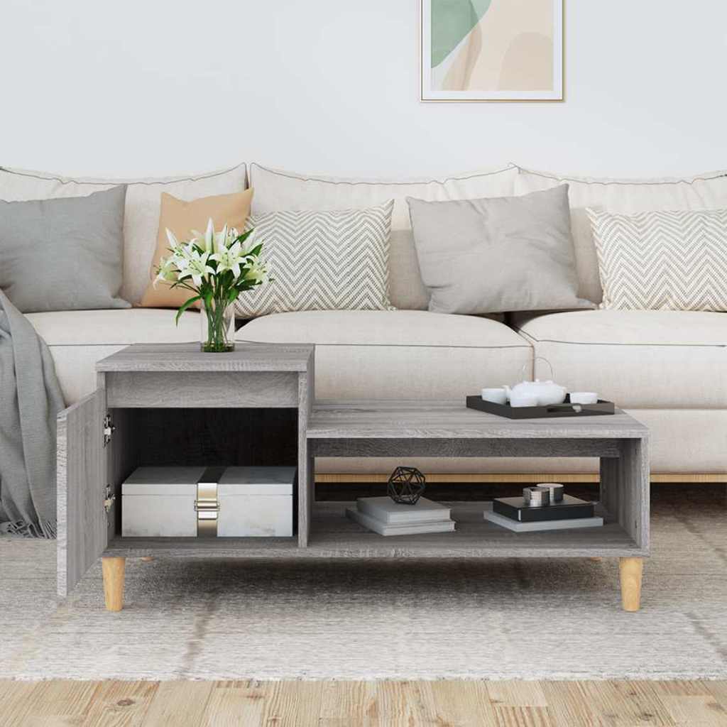 Coffee Table Grey Sonoma 100x50x45 cm Engineered Wood
