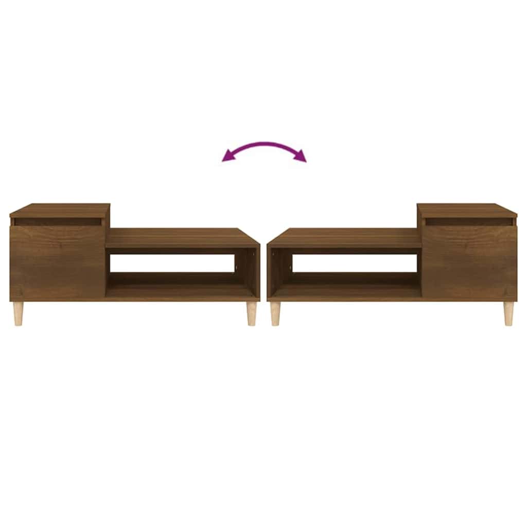 Coffee Table Brown Oak 100x50x45 cm Engineered Wood