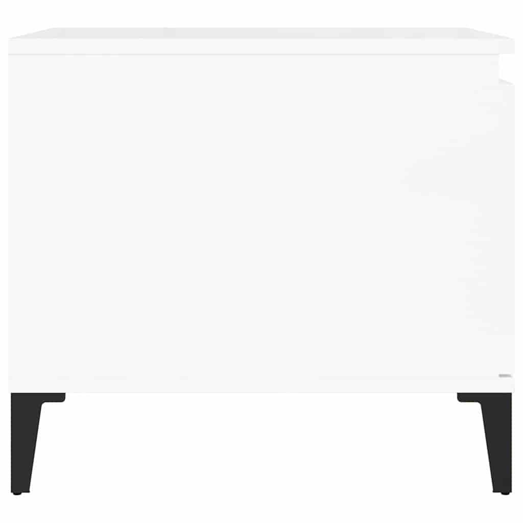 Coffee Table High Gloss White 100x50x45 cm Engineered Wood