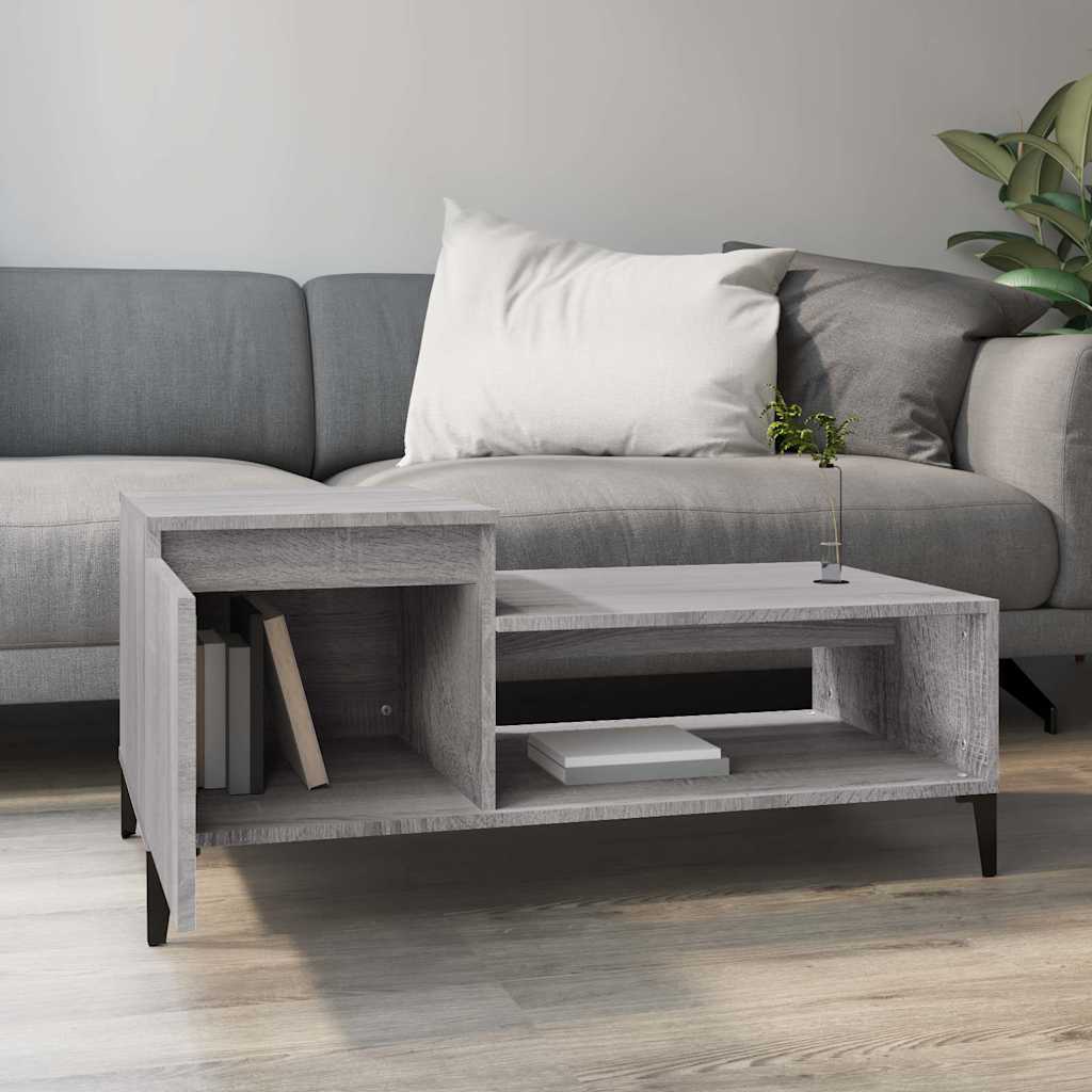 Coffee Table Grey Sonoma 100x50x45 cm Engineered Wood