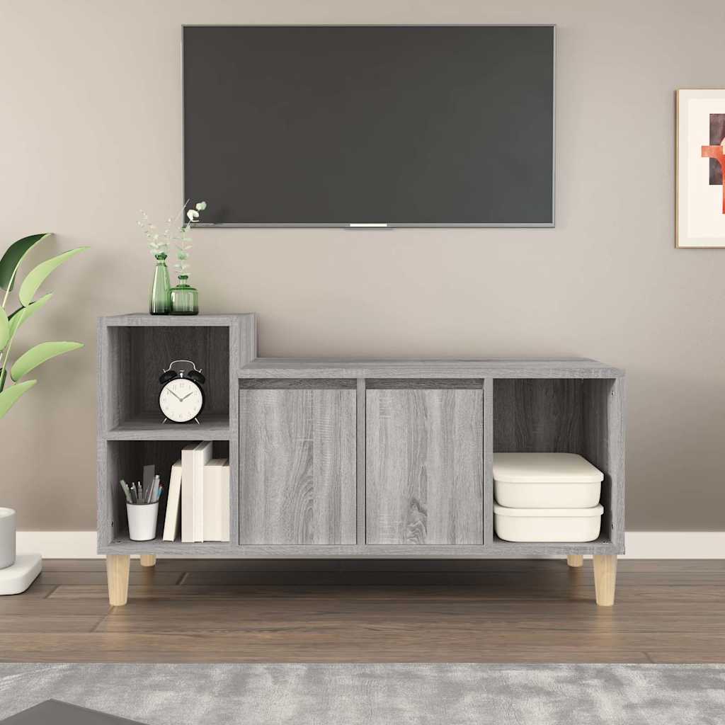 TV Cabinet Grey Sonoma 100x35x55 cm Engineered Wood