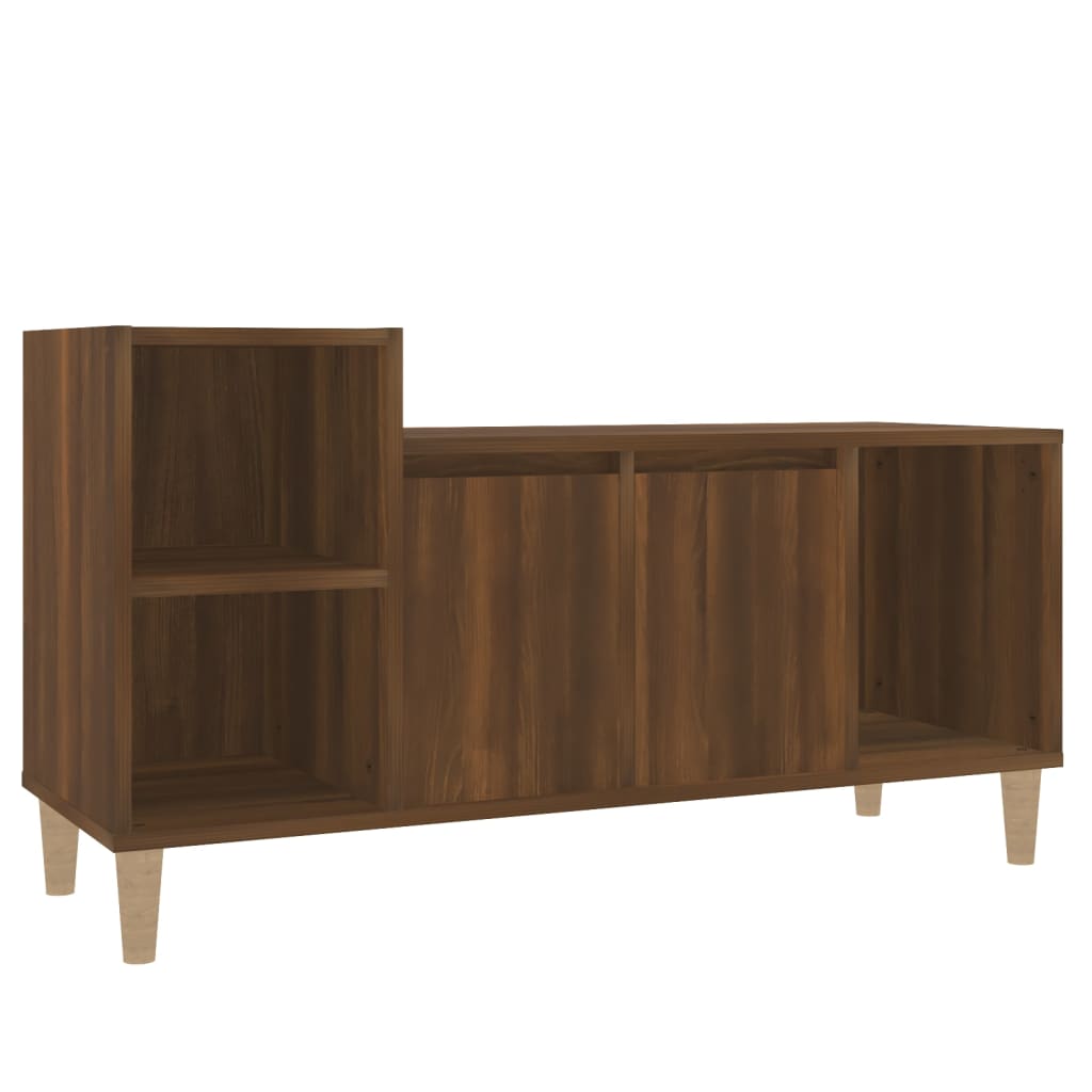 vidaXL TV Cabinet Brown Oak 100x35x55 cm Engineered Wood