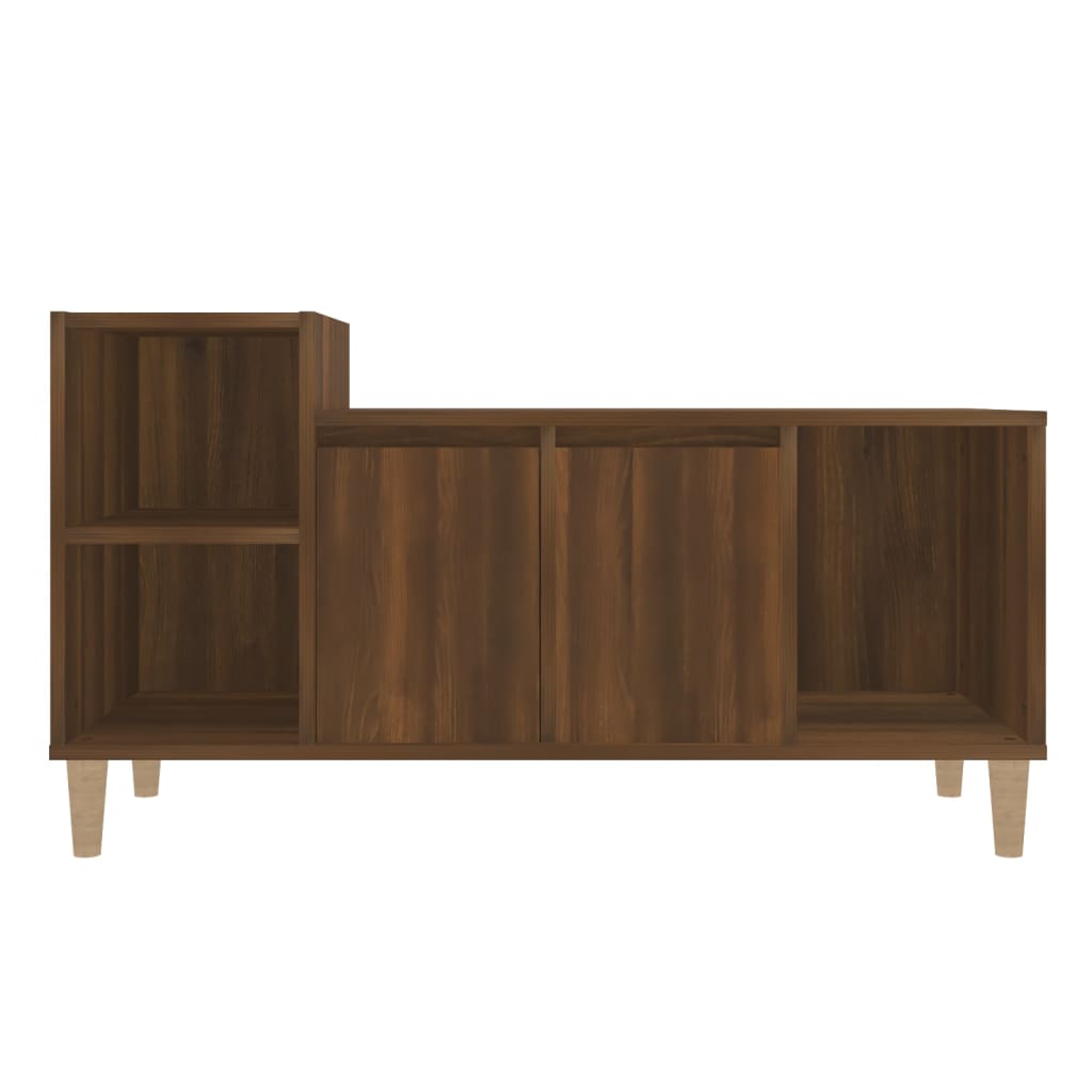 vidaXL TV Cabinet Brown Oak 100x35x55 cm Engineered Wood