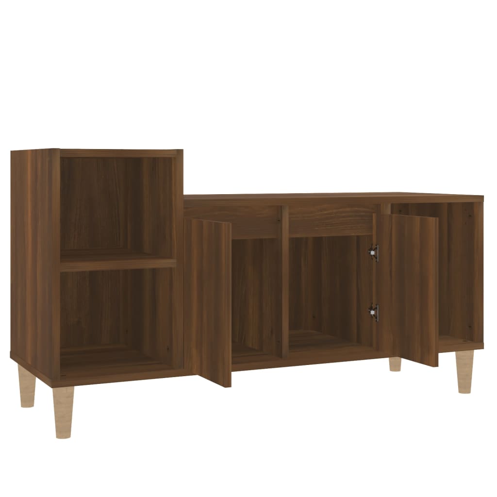 vidaXL TV Cabinet Brown Oak 100x35x55 cm Engineered Wood