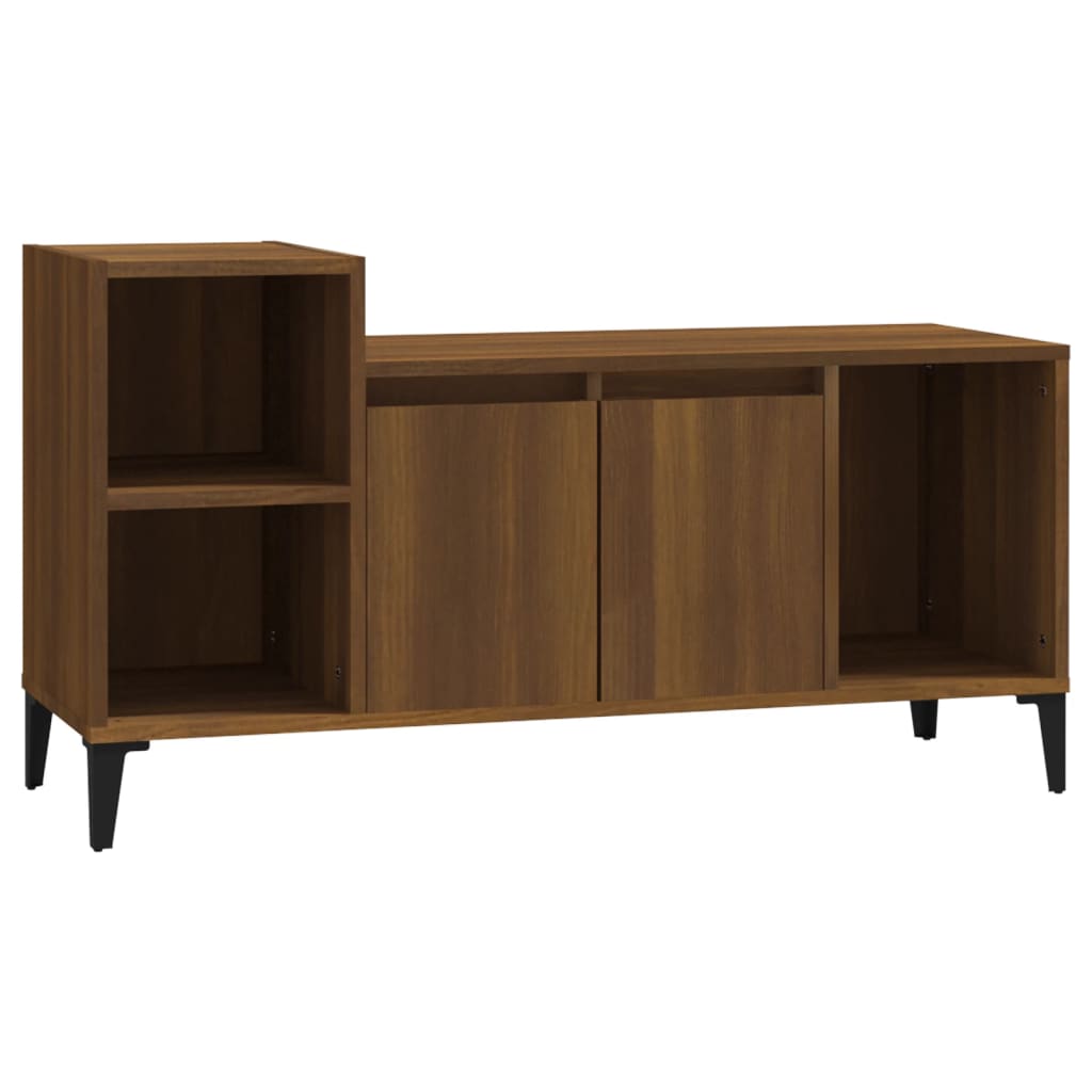 vidaXL TV Cabinet Brown Oak 100x35x55 cm Engineered Wood