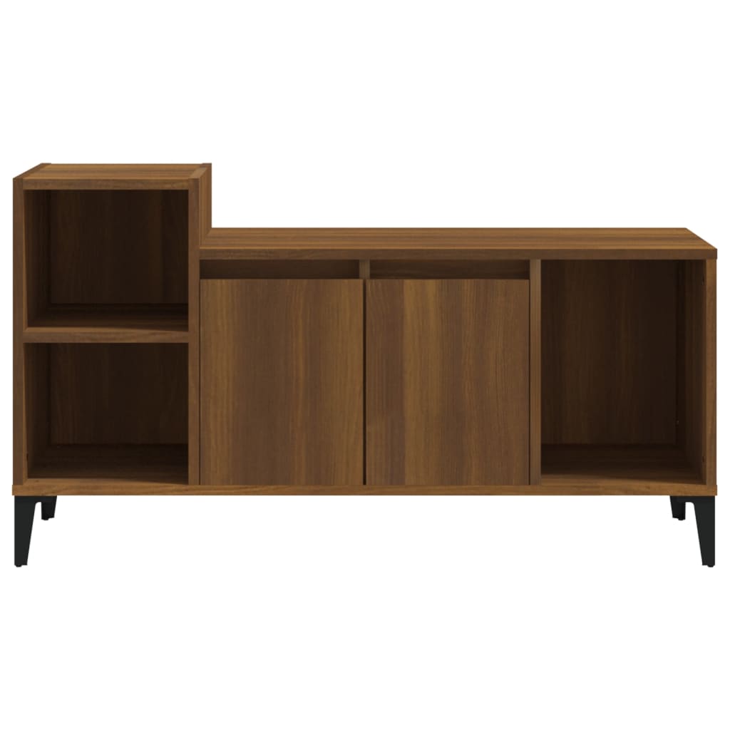 vidaXL TV Cabinet Brown Oak 100x35x55 cm Engineered Wood