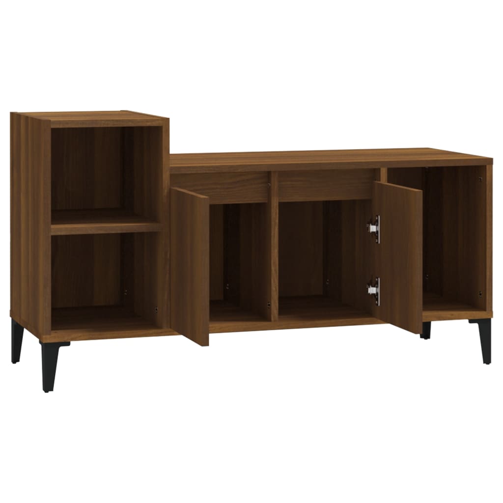 vidaXL TV Cabinet Brown Oak 100x35x55 cm Engineered Wood