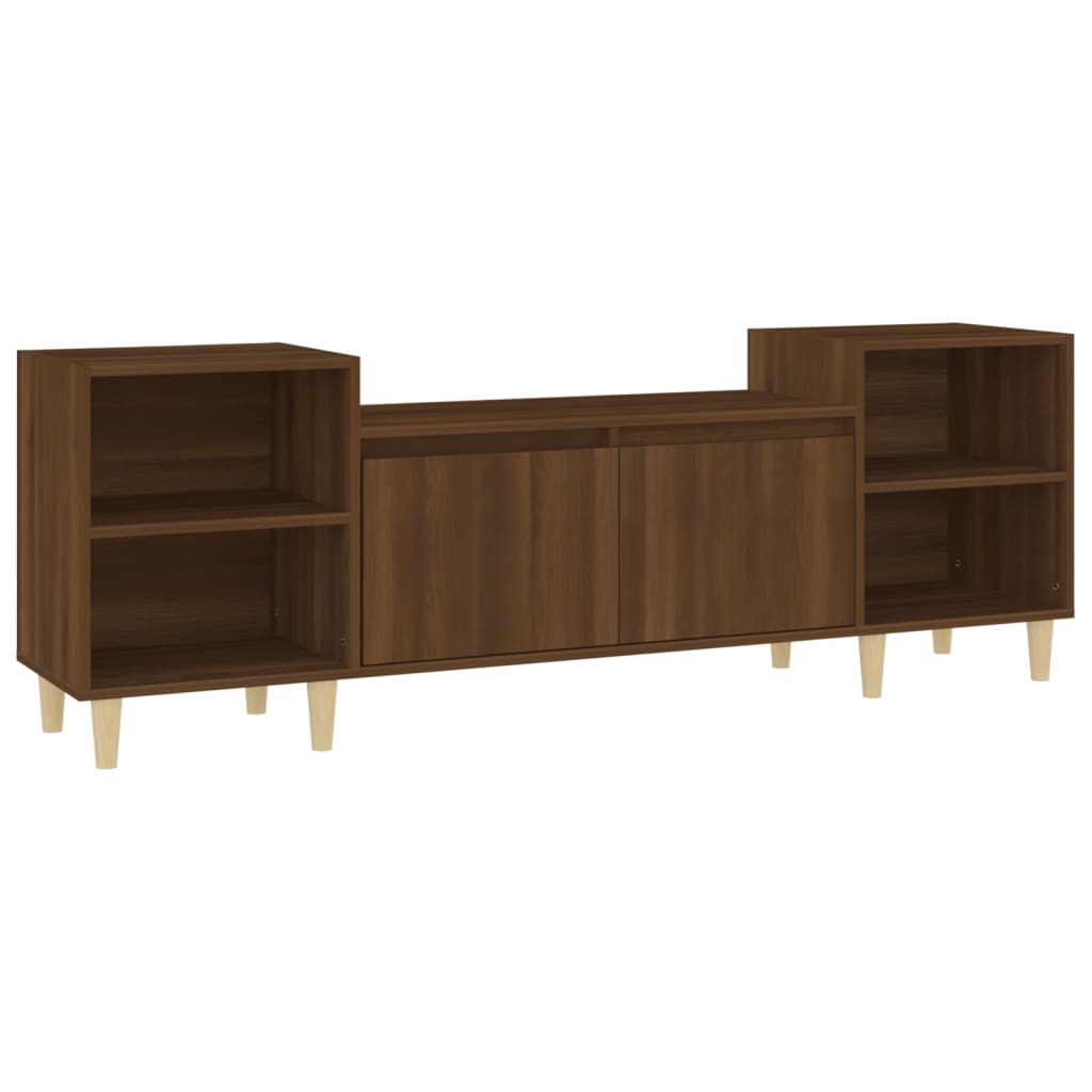 vidaXL TV Cabinet Brown Oak 160x35x55 cm Engineered Wood