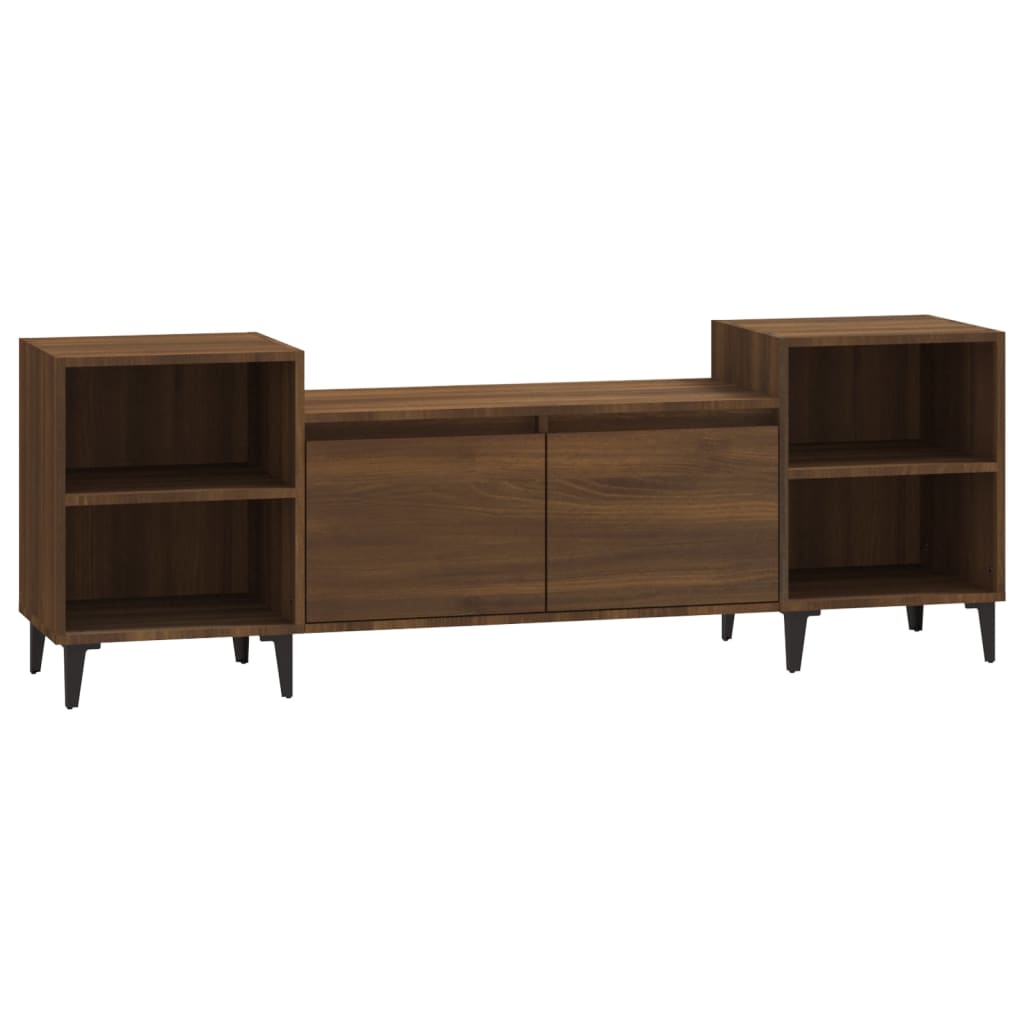 vidaXL TV Cabinet Brown Oak 160x35x55 cm Engineered Wood