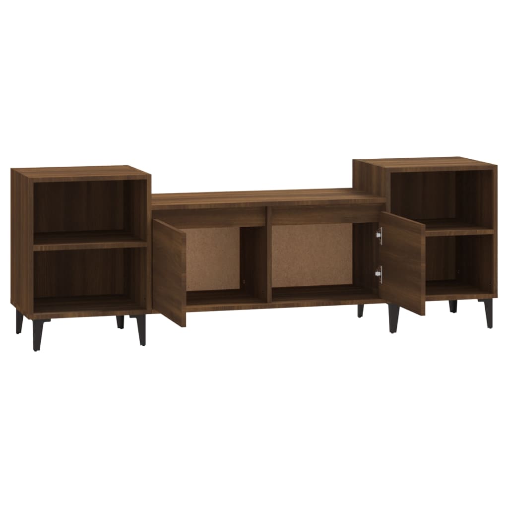 vidaXL TV Cabinet Brown Oak 160x35x55 cm Engineered Wood