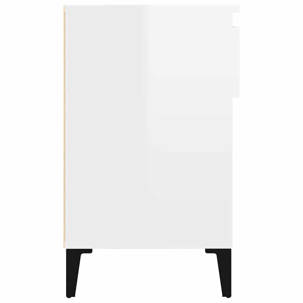 Shoe Cabinet High Gloss White 102x36x60 cm Engineered Wood
