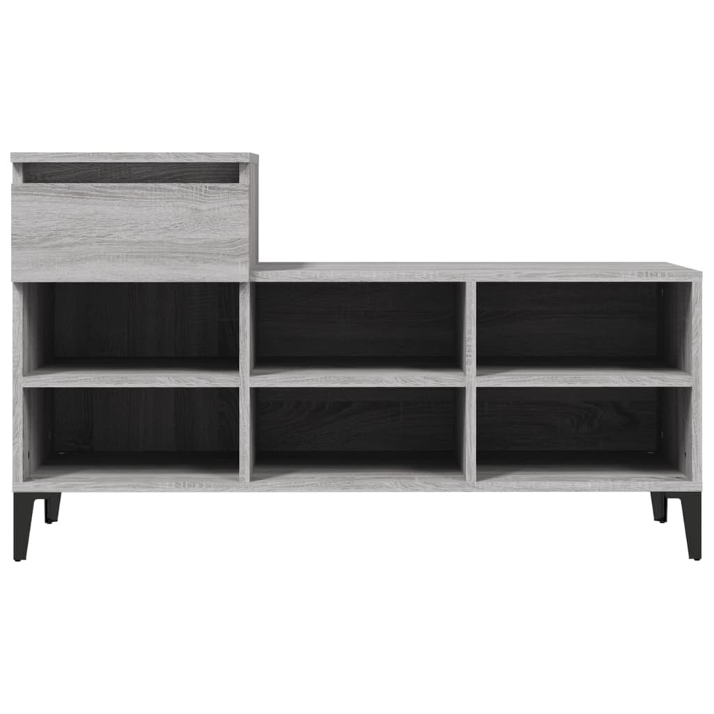 vidaXL Shoe Cabinet Grey Sonoma 102x36x60 cm Engineered Wood