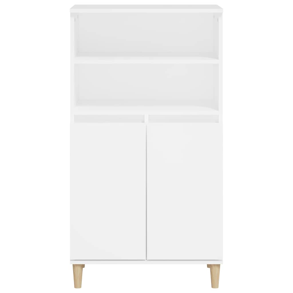 Highboard White 60x36x110 cm Engineered Wood