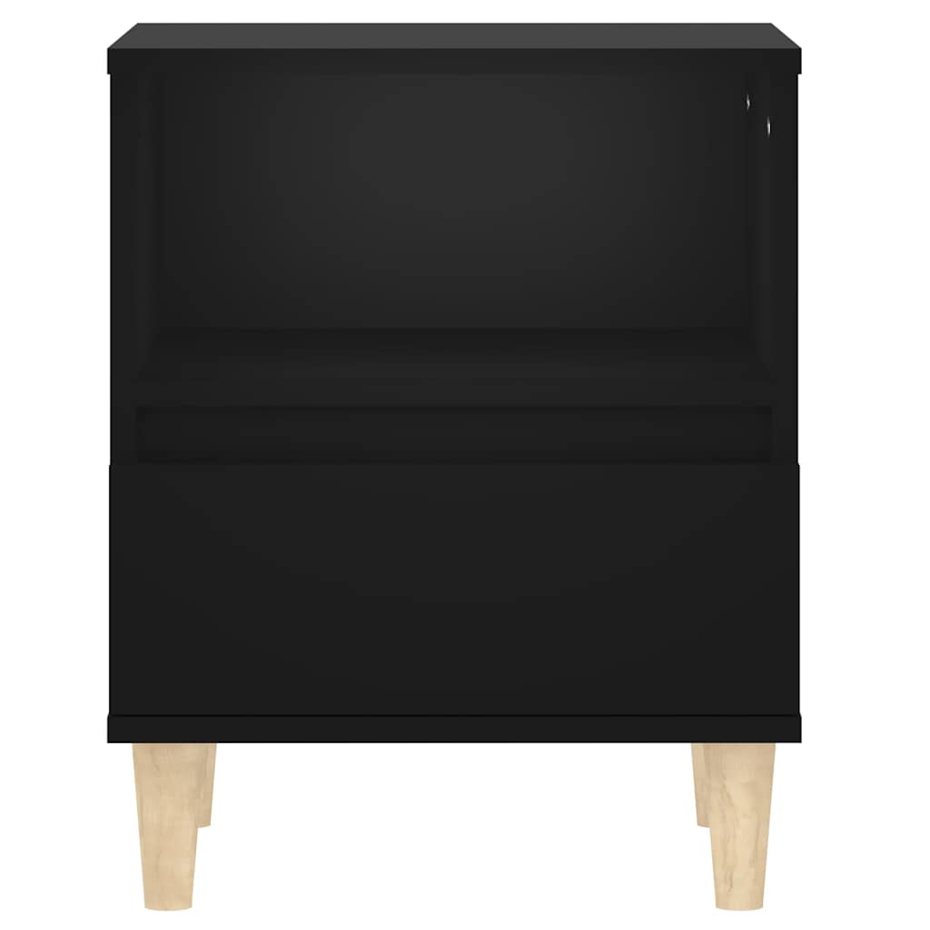 Bedside Cabinet Black 40x35x50 cm