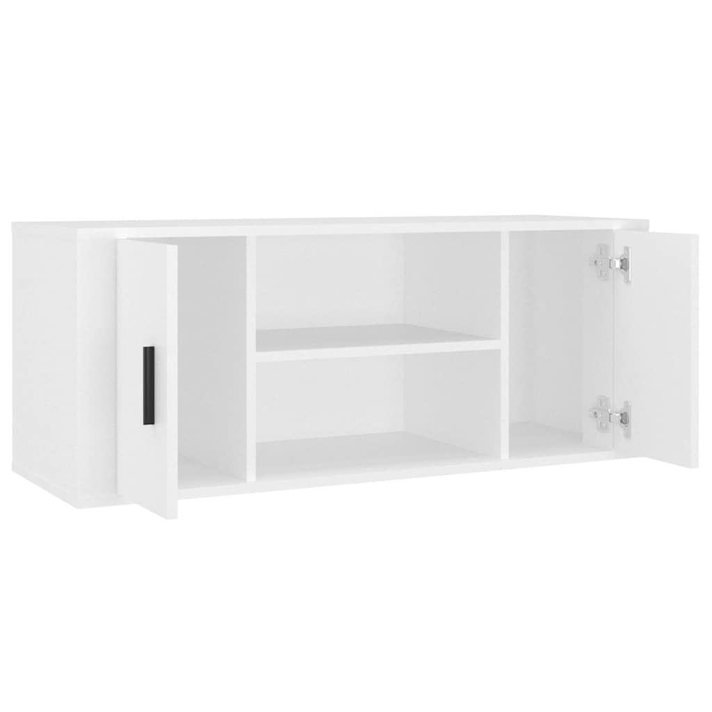 TV Cabinet White 100x35x40 cm Engineered Wood