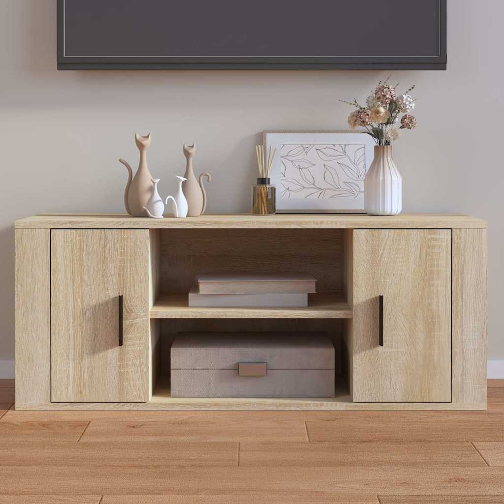 TV Cabinet Sonoma Oak 100x35x40 cm Engineered Wood