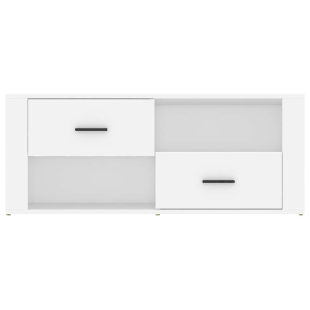TV Cabinet White 100x35x40 cm Engineered Wood