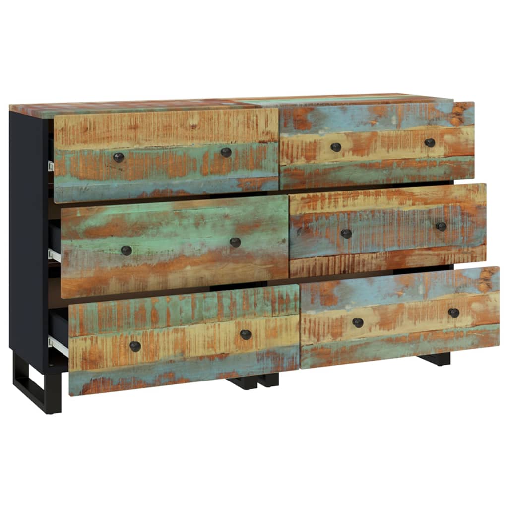 vidaXL Sideboards 2 pcs 60x33x75 cm Solid Wood Reclaimed