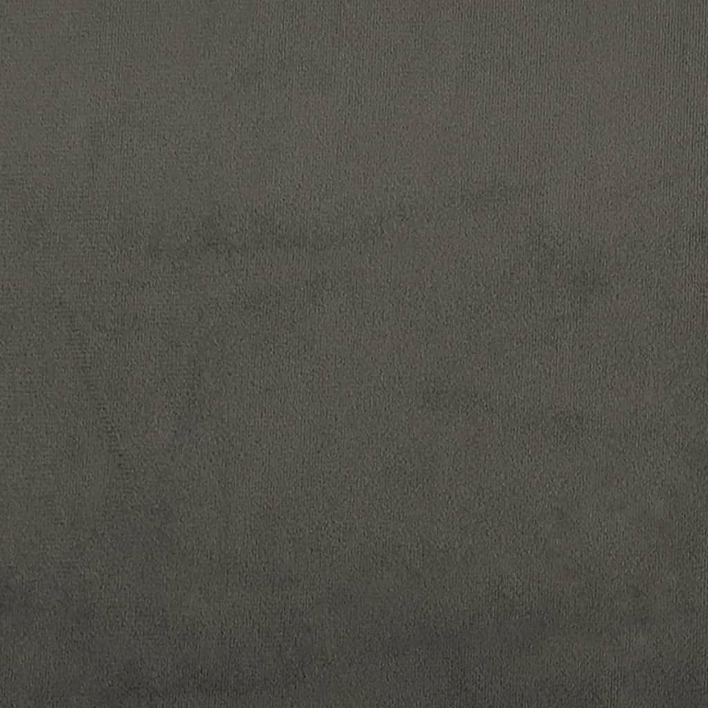 Box Spring Bed Frame Dark Grey Velvet (US/AU Only)
