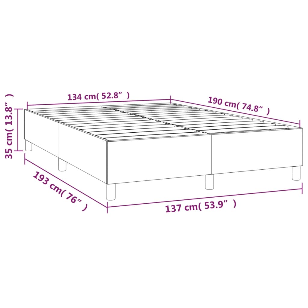 Box Spring Bed Frame Dark Grey Velvet (US/AU Only)