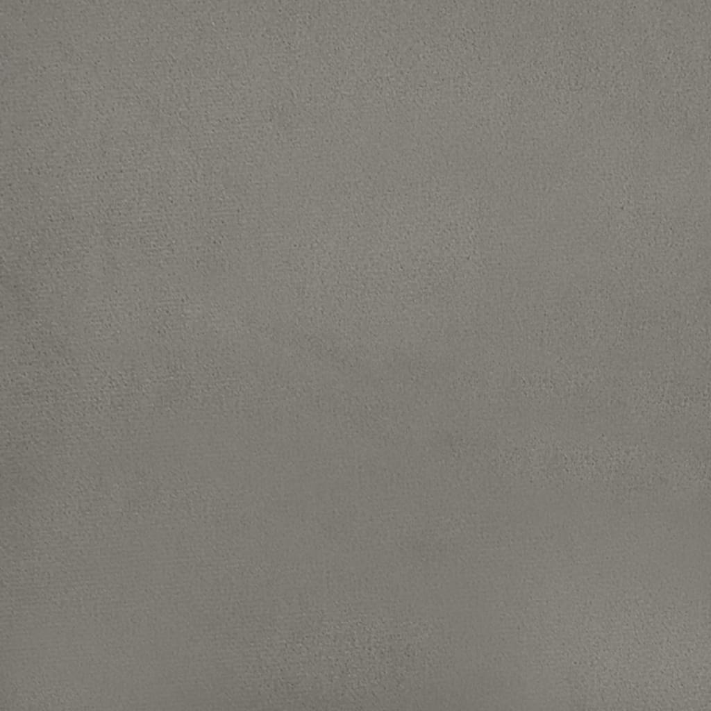 Box Spring Bed Frame Light Grey King Velvet (US Only)