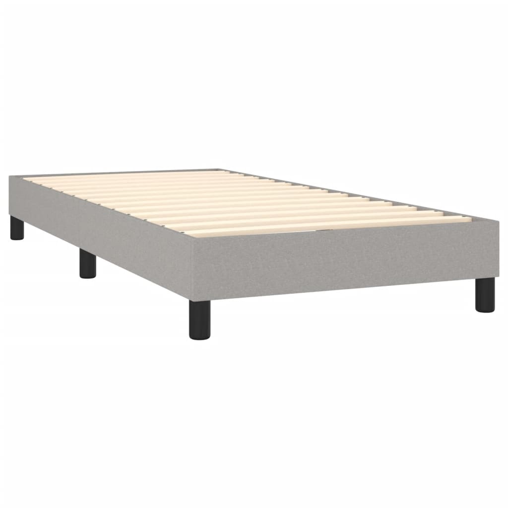 Box Spring Bed Frame Light Grey Single Fabric (UK/IE/FI/NO only)