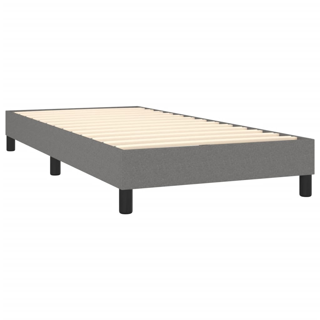 Box Spring Bed Frame Dark Grey Single Fabric (UK/IE/FI/NO only)