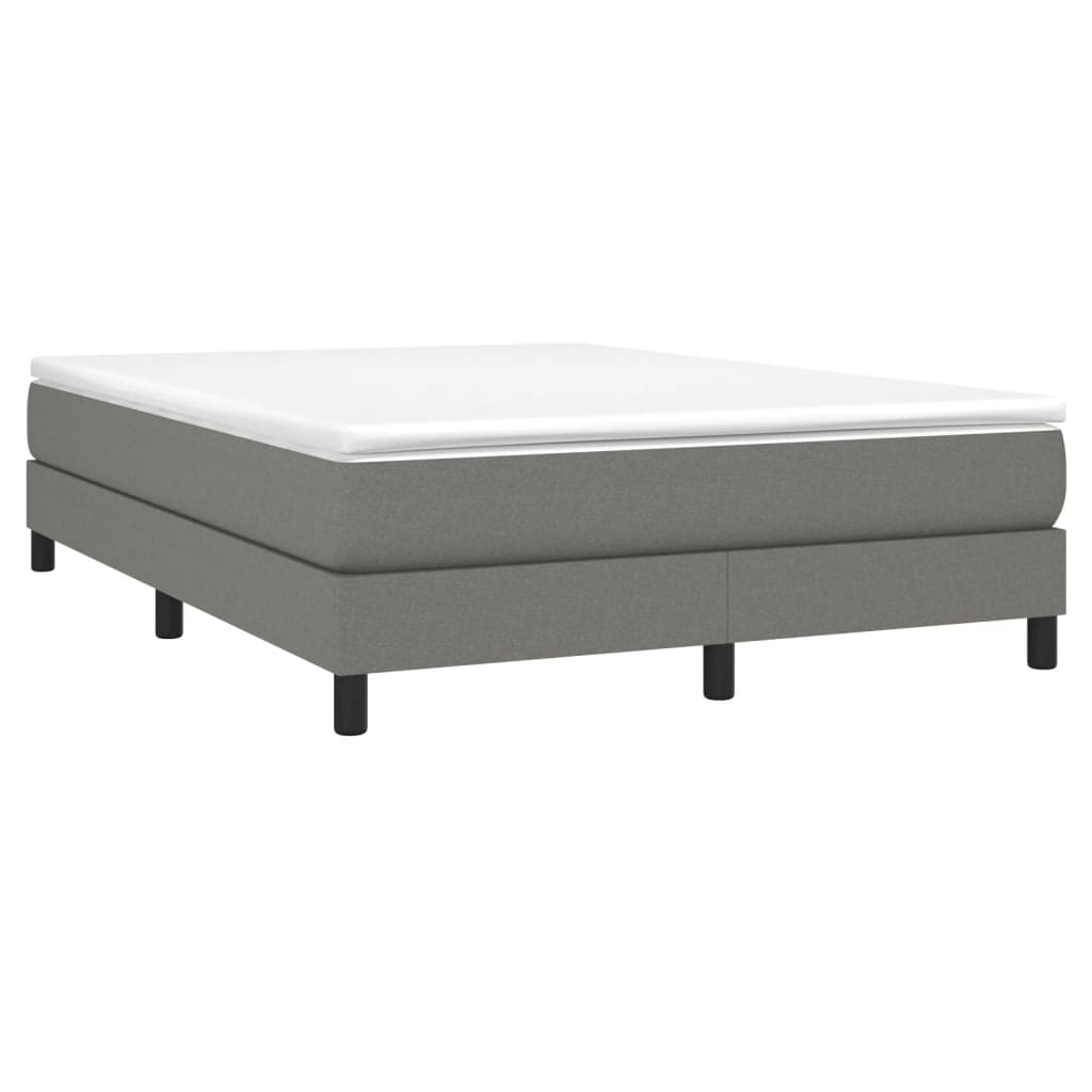 vidaXL Bed Frame without Mattress Dark Grey Double Fabric (UK/IE/FI/NO only)