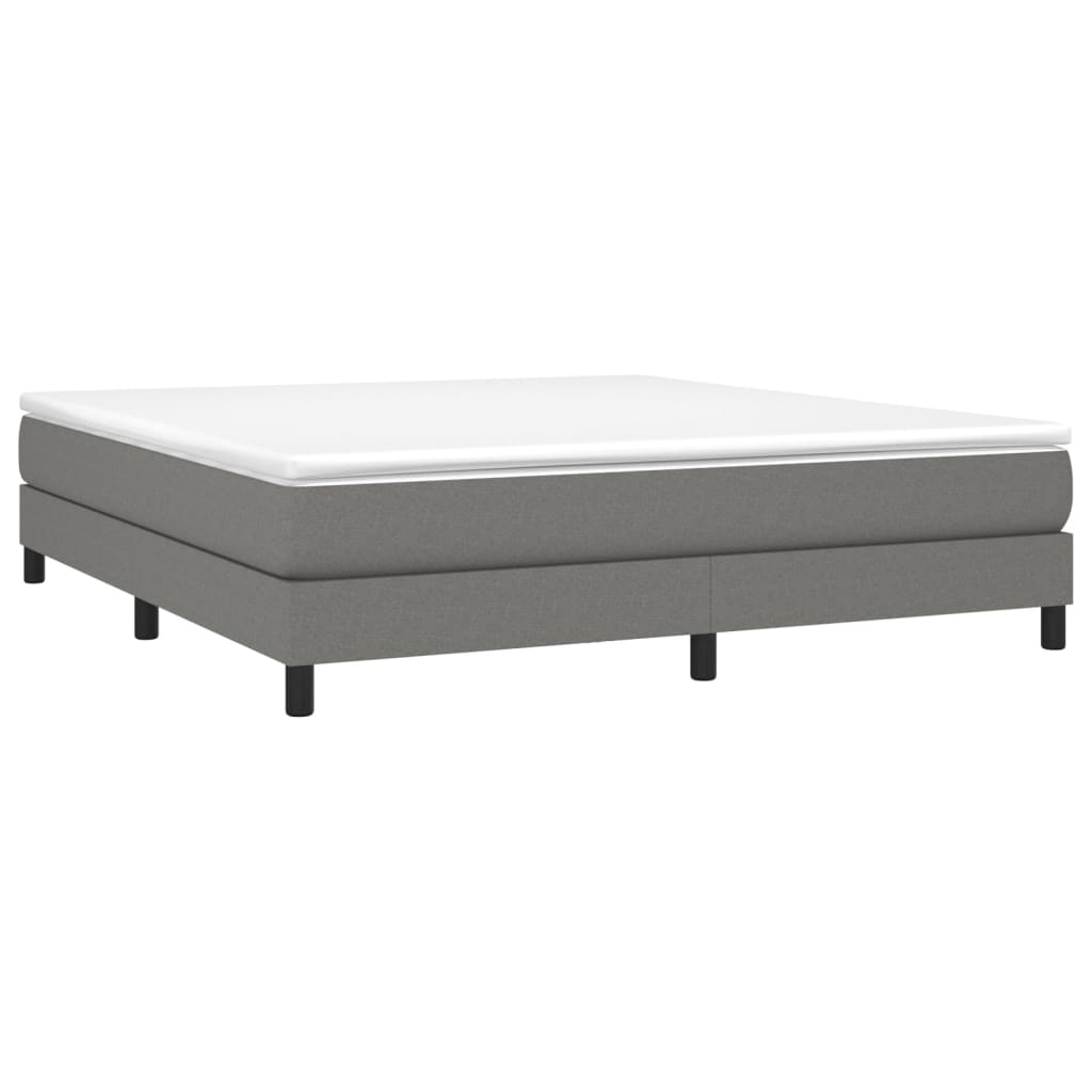 Box Spring Bed Frame Dark Grey Super King Fabric (UK/IE/FI/NO only)