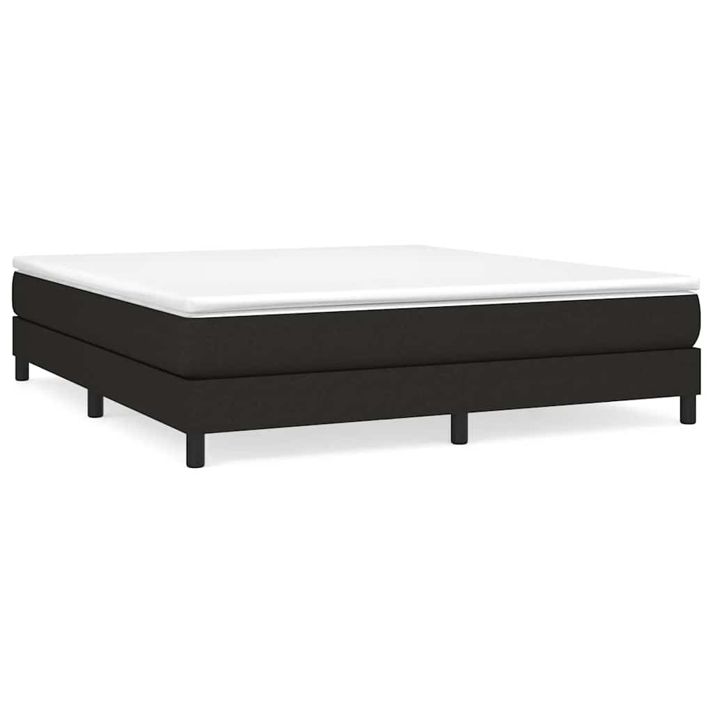 Box Spring Bed Frame Black Super King Fabric (UK/IE/FI/NO only)