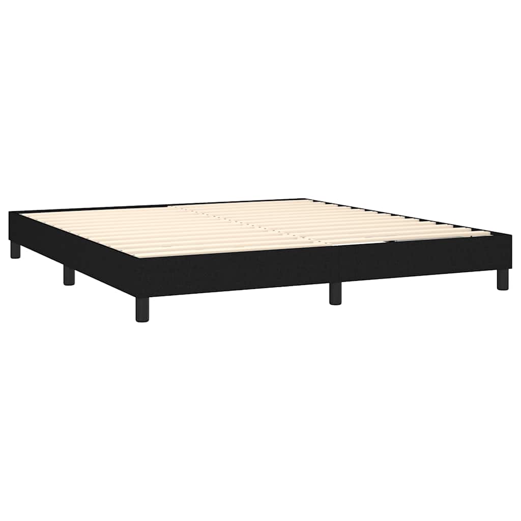 Box Spring Bed Frame Black Super King Fabric (UK/IE/FI/NO only)