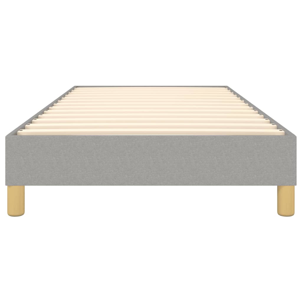 Box Spring Bed Frame Light Grey Single Fabric (UK/IE/FI/NO only)