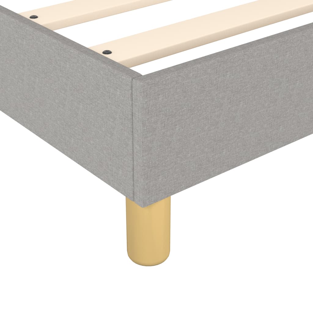 Box Spring Bed Frame Light Grey Single Fabric (UK/IE/FI/NO only)