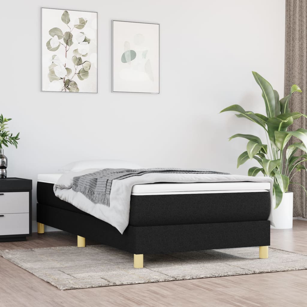 Box Spring Bed Frame Black Single Fabric (UK/IE/FI/NO only)