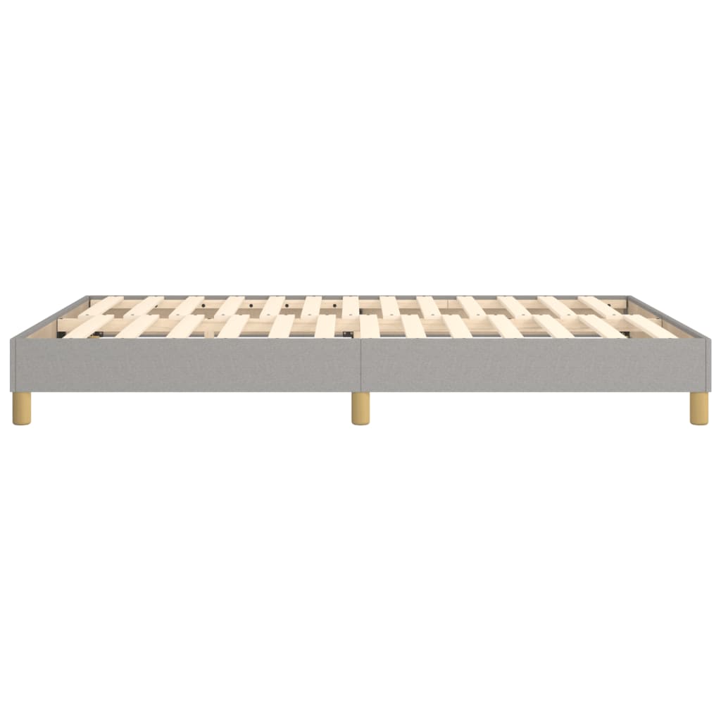 Box Spring Bed Frame Light Grey Double Fabric (UK/IE/FI/NO only)