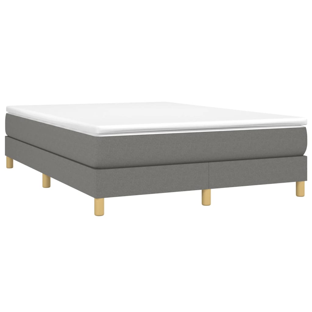 Box Spring Bed Frame Dark Grey Double Fabric (UK/IE/FI/NO only)