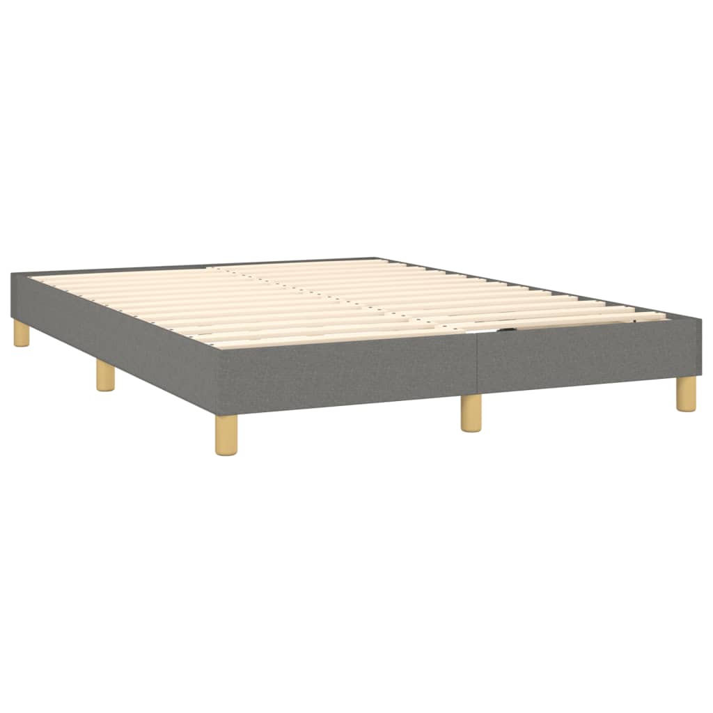 Box Spring Bed Frame Dark Grey Double Fabric (UK/IE/FI/NO only)