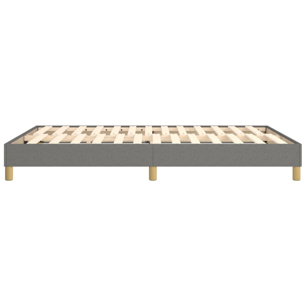 Box Spring Bed Frame Dark Grey Double Fabric (UK/IE/FI/NO only)