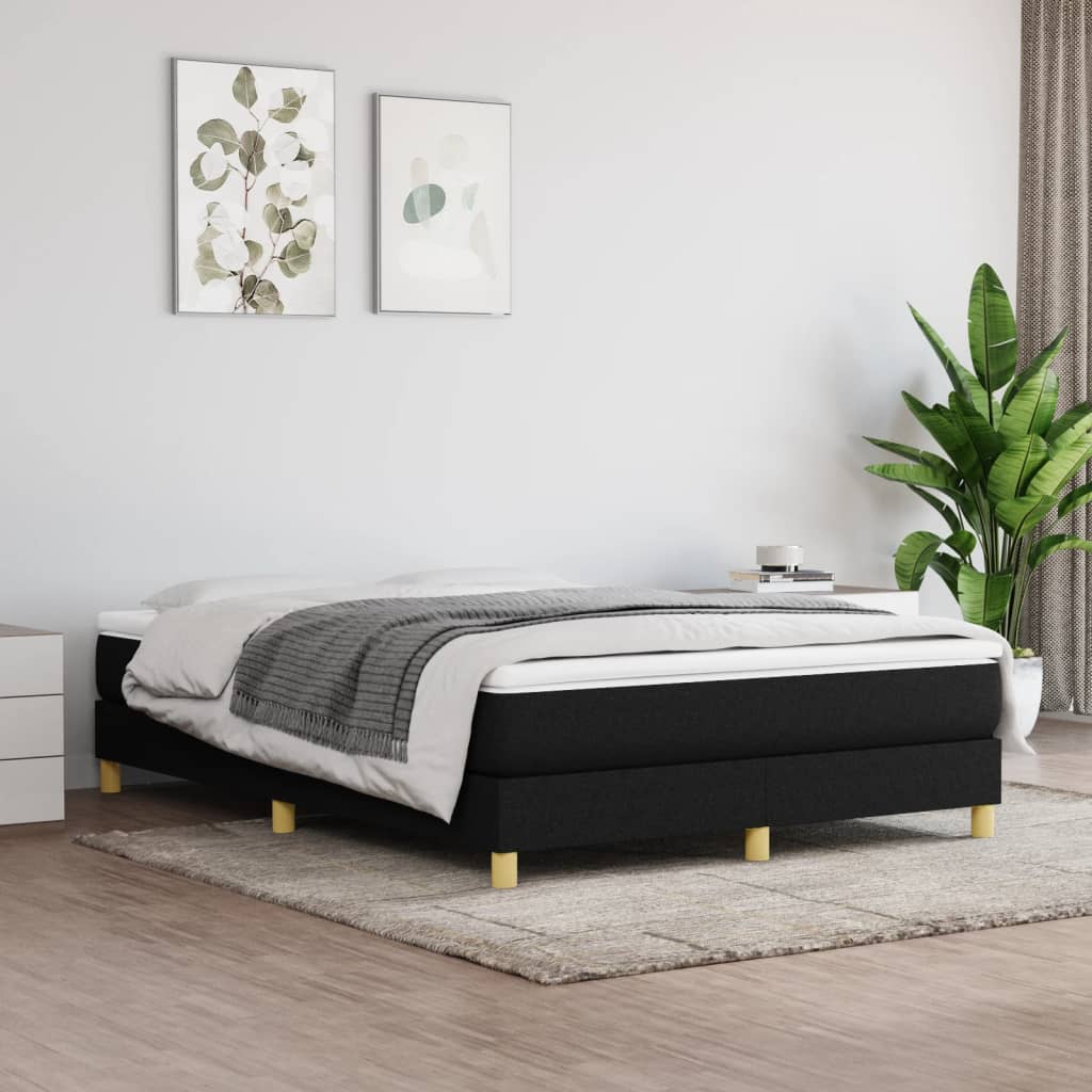 Box Spring Bed Frame Black Double Fabric (UK/IE/FI/NO only)