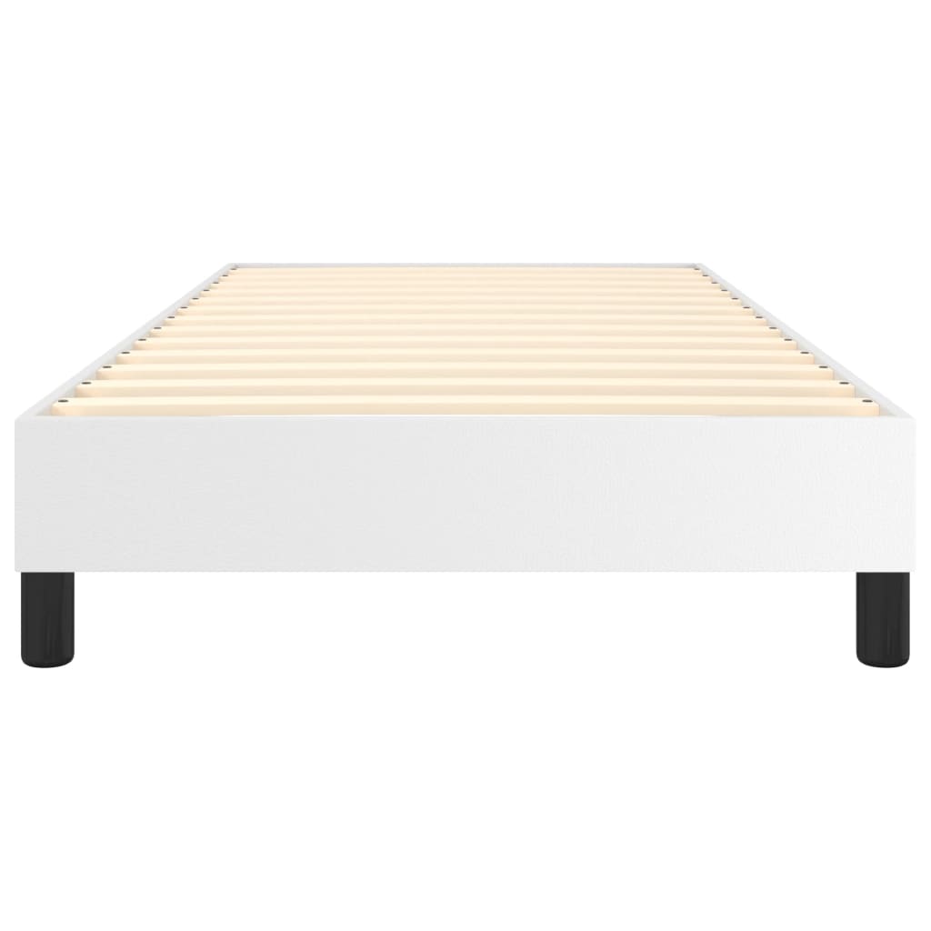 Box Spring Bed Frame White Single Faux Leather (UK/IE/FI/NO only)