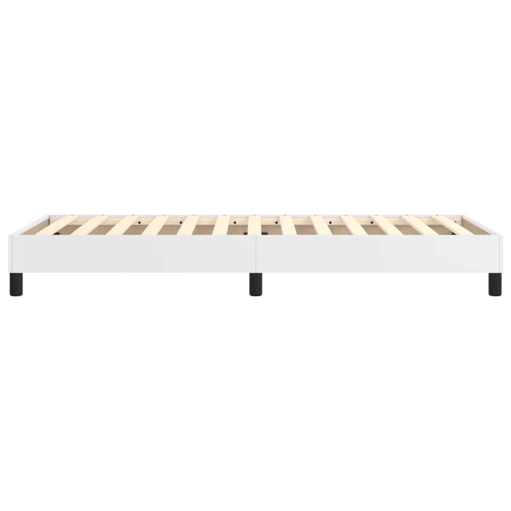 Box Spring Bed Frame White Single Faux Leather (UK/IE/FI/NO only)