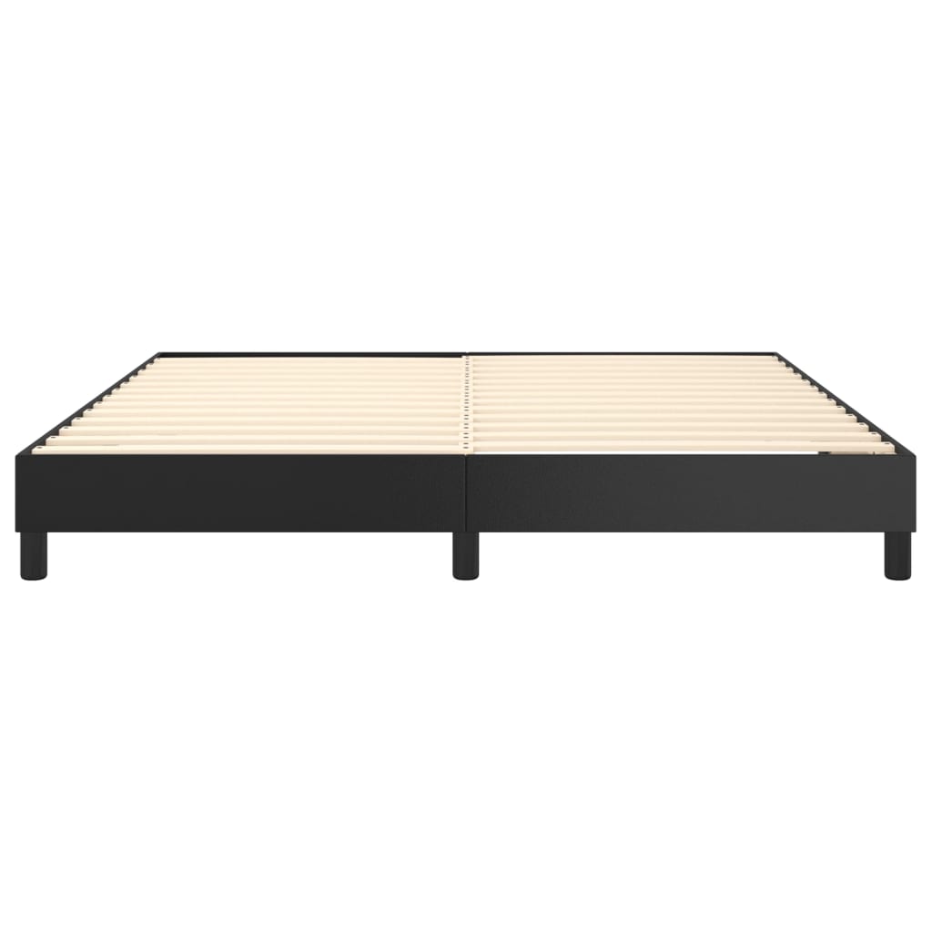 Box Spring Bed Frame Black Super King Faux Leather (UK/IE/FI/NO only)
