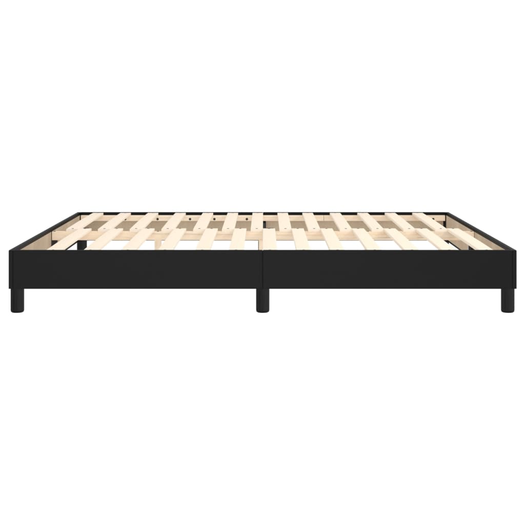 Box Spring Bed Frame Black Super King Faux Leather (UK/IE/FI/NO only)